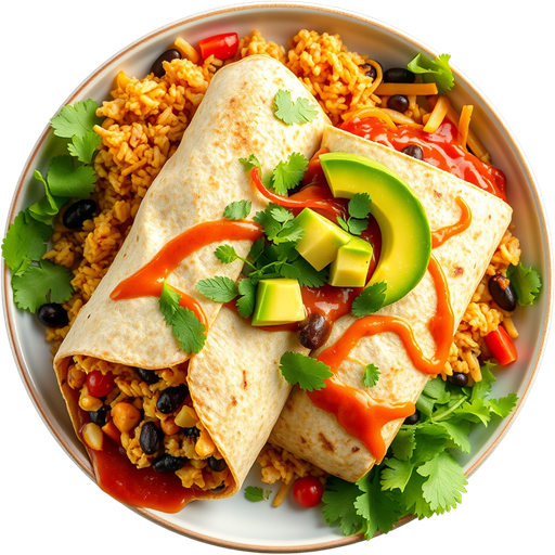 Vegan Wet Burrito dish