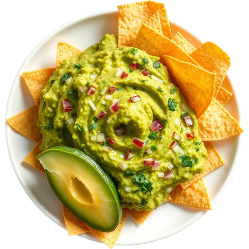 Guacamole and Chips dish