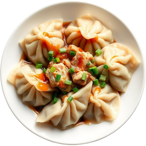 Handmade Dumplings with Pork and Chives dish