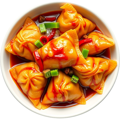 Chili Oil Wontons dish