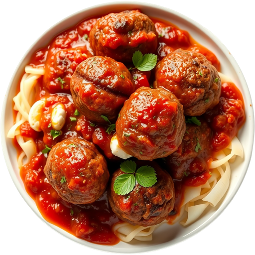 Marinara Braised Meatballs with Ricotta dish