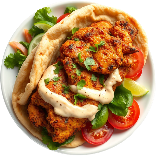 Chicken Schwarma Pita Sandwich dish