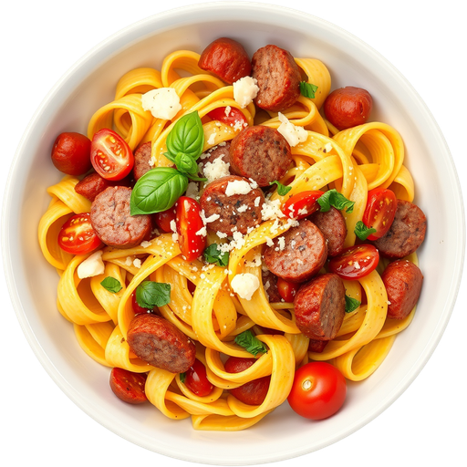 Pappardelle with Italian Sausage dish