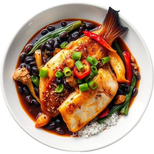 Fish in Black Bean Sauce dish