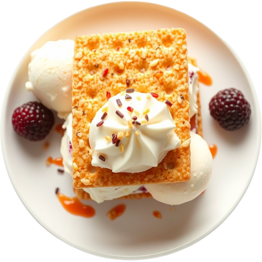 Ice Cream Rice Cracker Sandwich dish