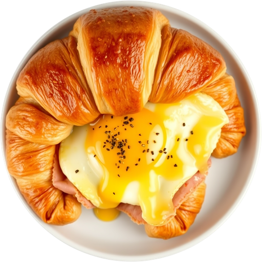 Ham Egg and Cheese Croissant dish