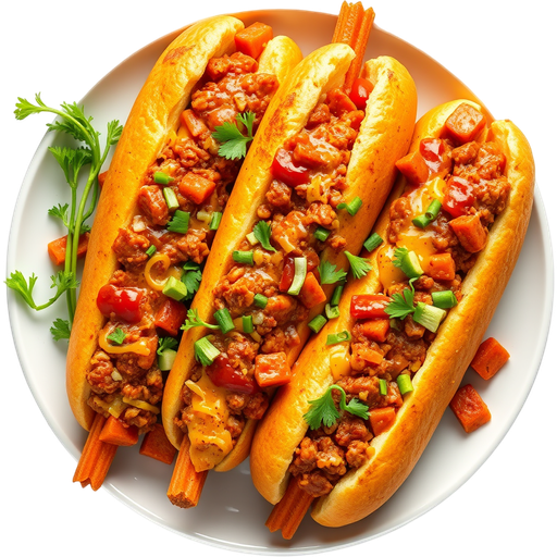 Chilli Cheese Carrot Dogs dish