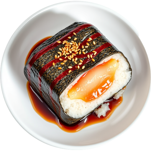 Unagi Spam Musubi dish