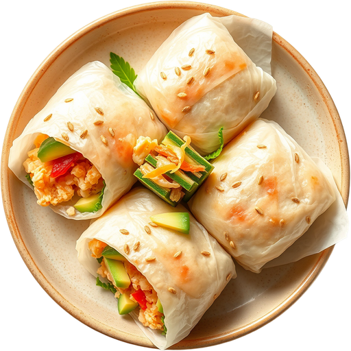 Baked Crab Handroll in Soy Paper dish