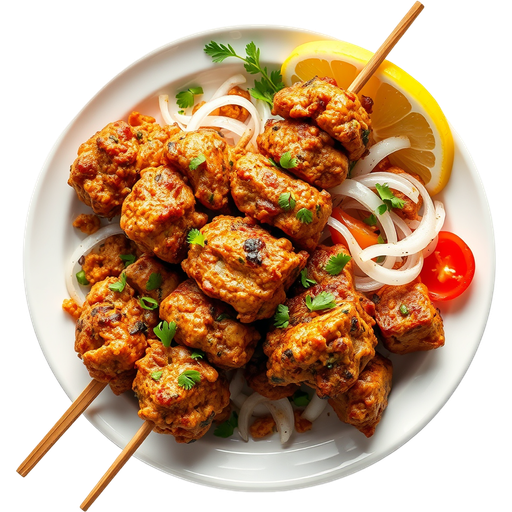 Chicken Lule Kabob dish