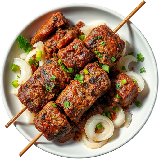 House Ground Beef Kubidesh Kebab dish