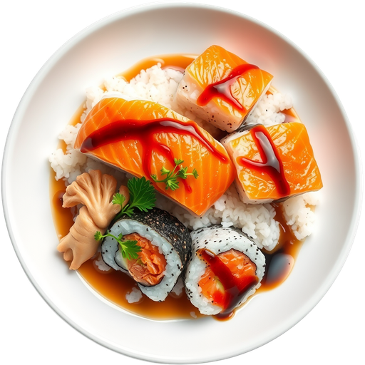 Salmon Sushi dish