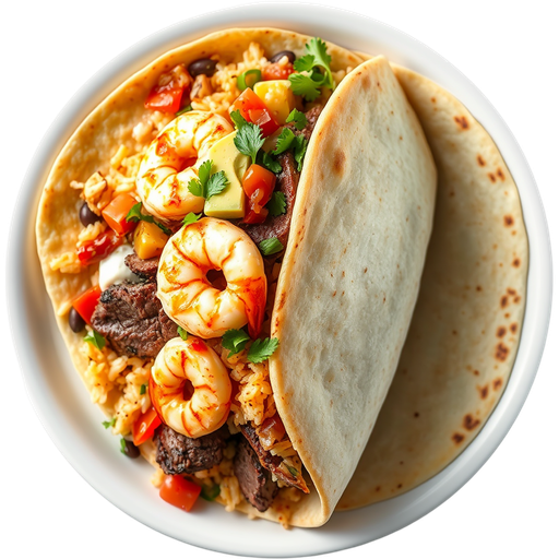 Surf and Turf Burrito dish