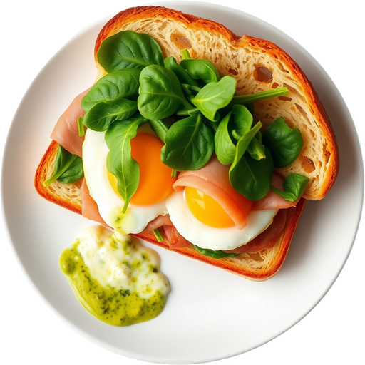 Breakfast Panino with Pesto Aioli dish