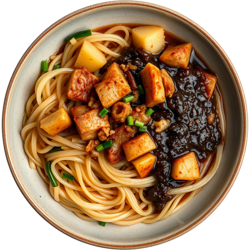 Jja Jjang MyunNoodles with Black Bean Sauce dish