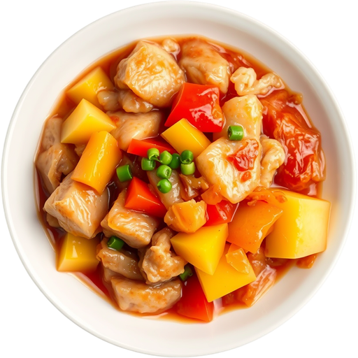 Sweet and Sour Pork Tang Su Yuk dish