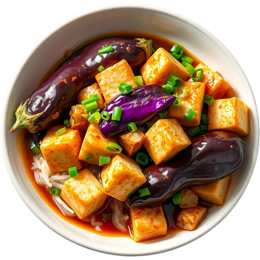 Eggplant and Tofu in Clay Pot dish