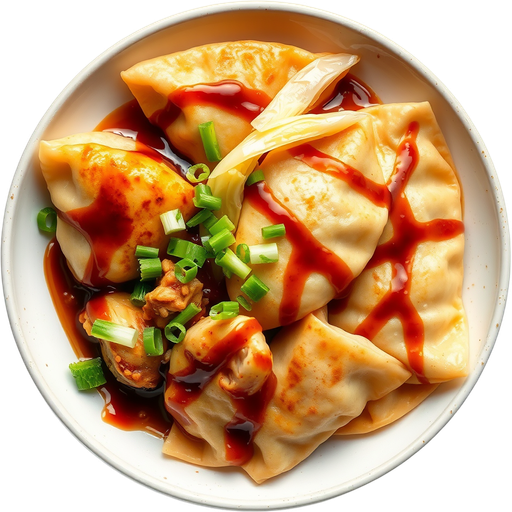 Yaki Potstickers & Teriyaki Chicken dish