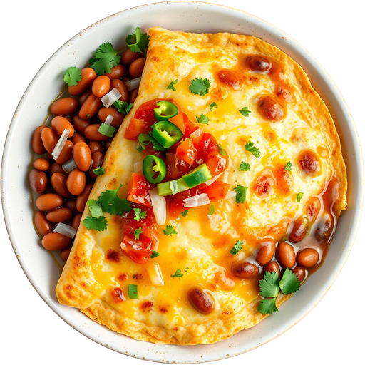 Quesadilla Queso y Frijoles dish