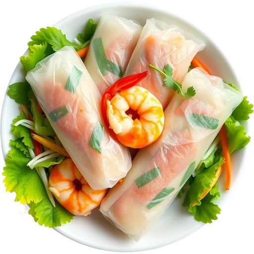 Spring Rolls with Shrimp & Pork dish