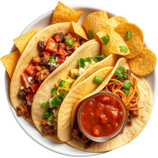 Taco Combo with Chips and Salsa dish