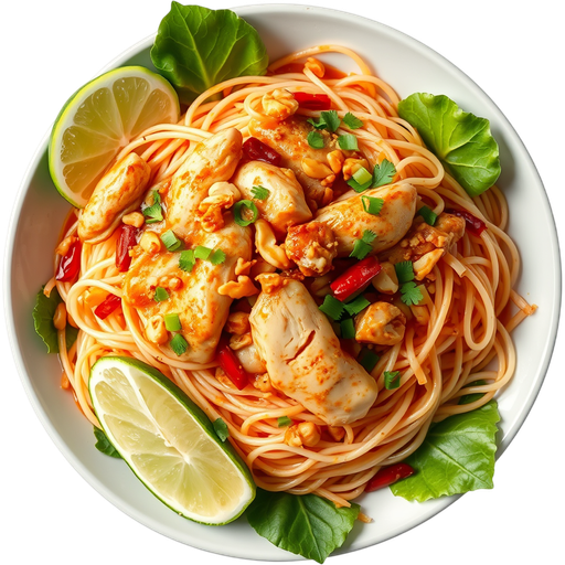 Pad Thai with Chicken dish