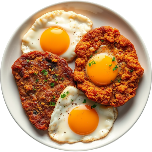 Chicken Fried Steak and Eggs dish