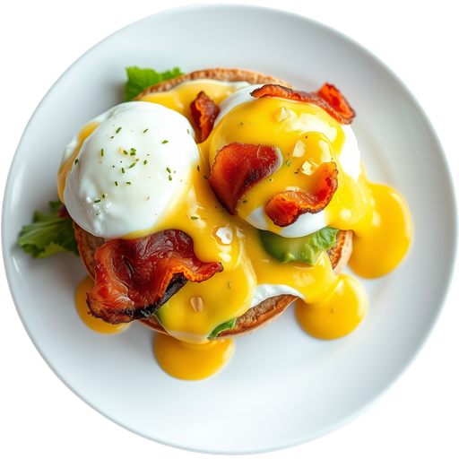 Bacon Avocado Benedict dish