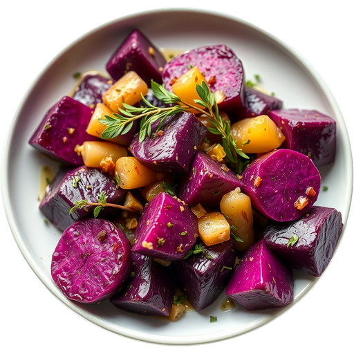 Appetizer with Purple Yams dish