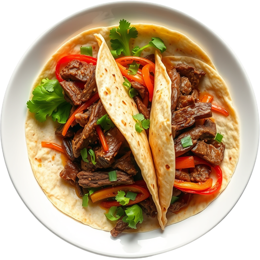 Miso Beef Wrap dish