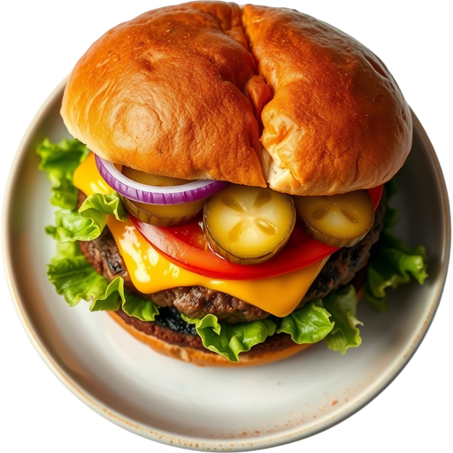 The Peel Burger dish