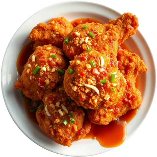 Sweet and Spicy Fried Chicken dish