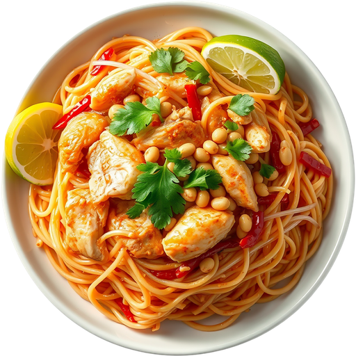 Chicken Pad Thai dish