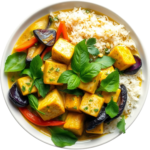 Green Curry with Tofu dish