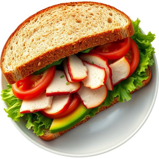 Turkey with Avocado Sandwich dish