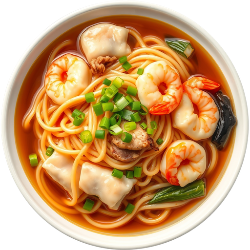Wonton Noodles with Soup dish