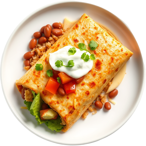 Refried Bean Burrito dish