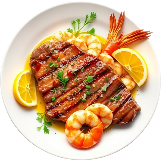 Steak and Seafood dish