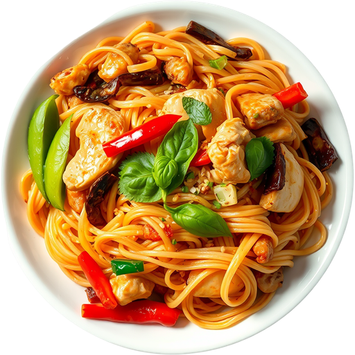 Pad Kee Mao Drunken Noodles dish