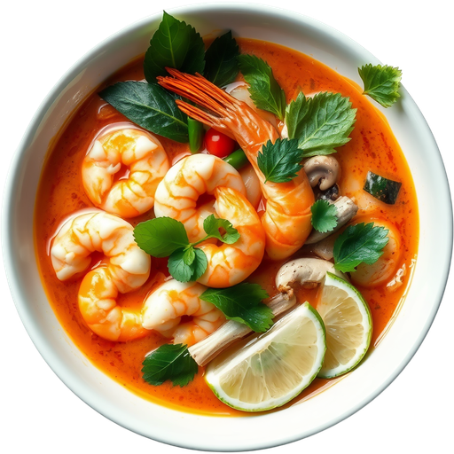 Tom Yum Bowl with Shrimp dish
