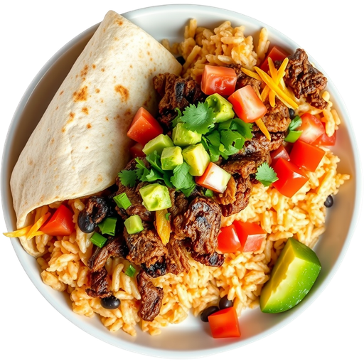 Carne Asada Burrito dish