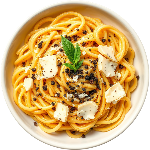 Paccheri Cacio e Pepe dish