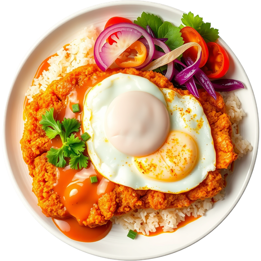 Curry Katsu Omelette dish