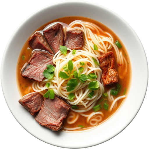Pho with Rare Steak dish