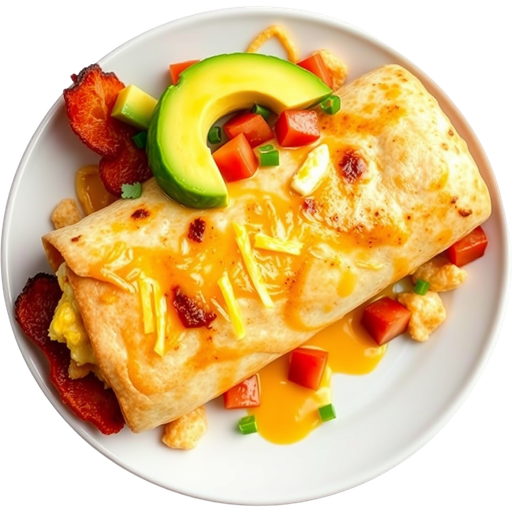 Bacon Breakfast Burrito dish