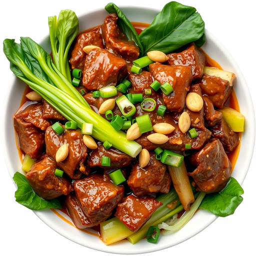 Satay Beef and Greens dish