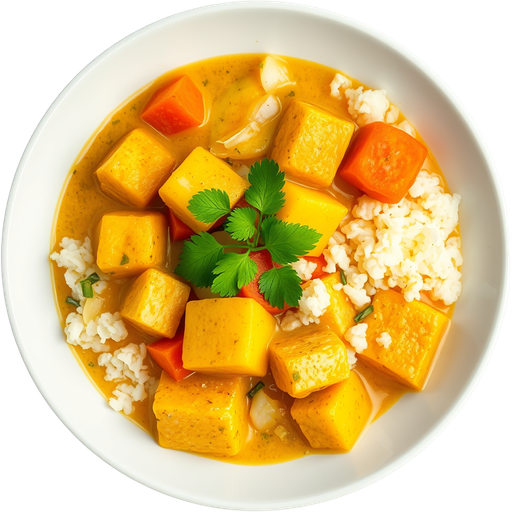 Yellow Curry with Tofu dish