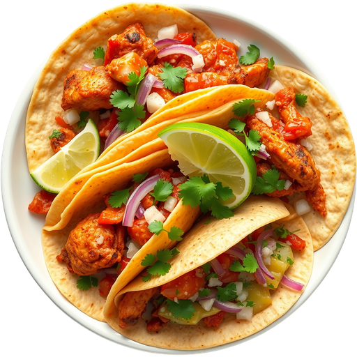 Chicken and Pork Tacos dish