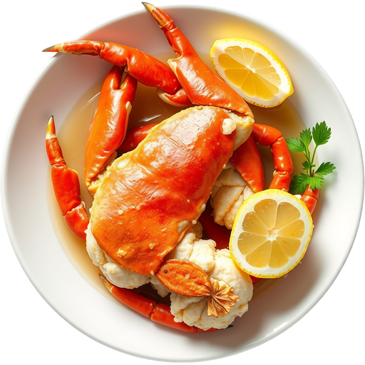 Steamed Crab Legs dish