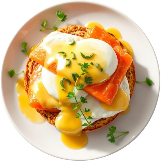 Smoked Norwegian Salmon Benedict dish